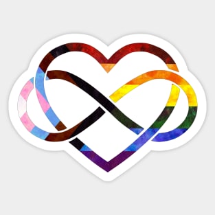 Polyamory Heart - Progress Pride Sticker